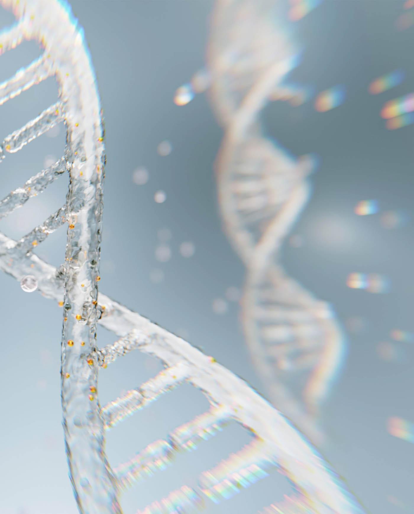 Mavex-longevity-anti-age-linea | ATE Bordeaux Close-up of dewy razor wire spirals with rainbow light refracts against a pale blue sky