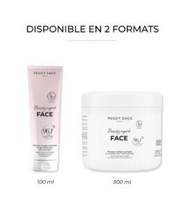 Peggy Sage Beauty expert FACE: 100 ml tube and 500 ml jar, available in two formats